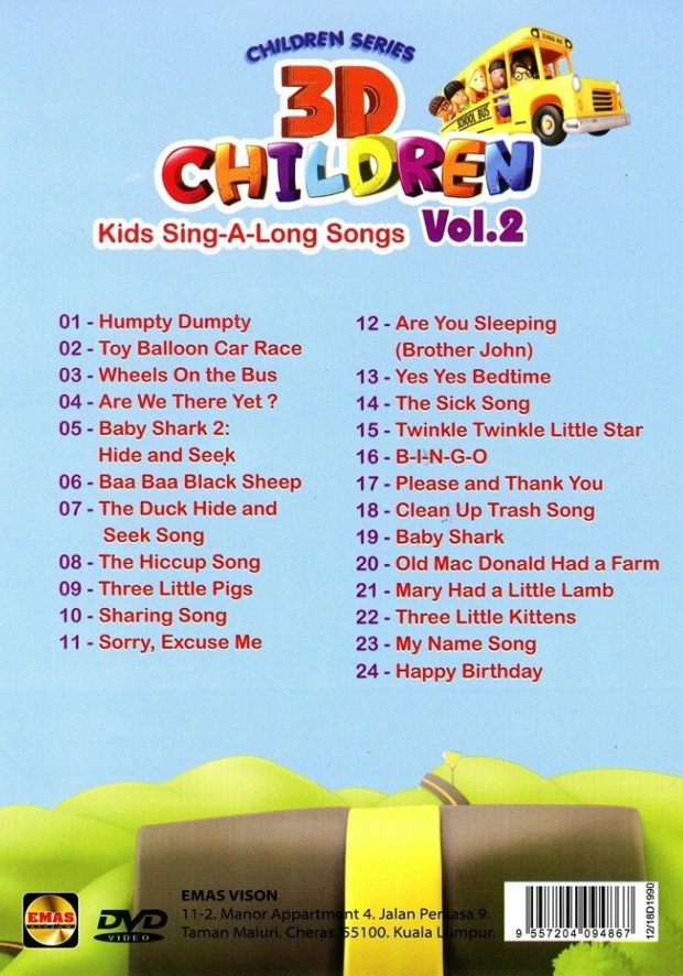 3D CHILDREN 2-KID SING-A-LONG SONG(+DVD)