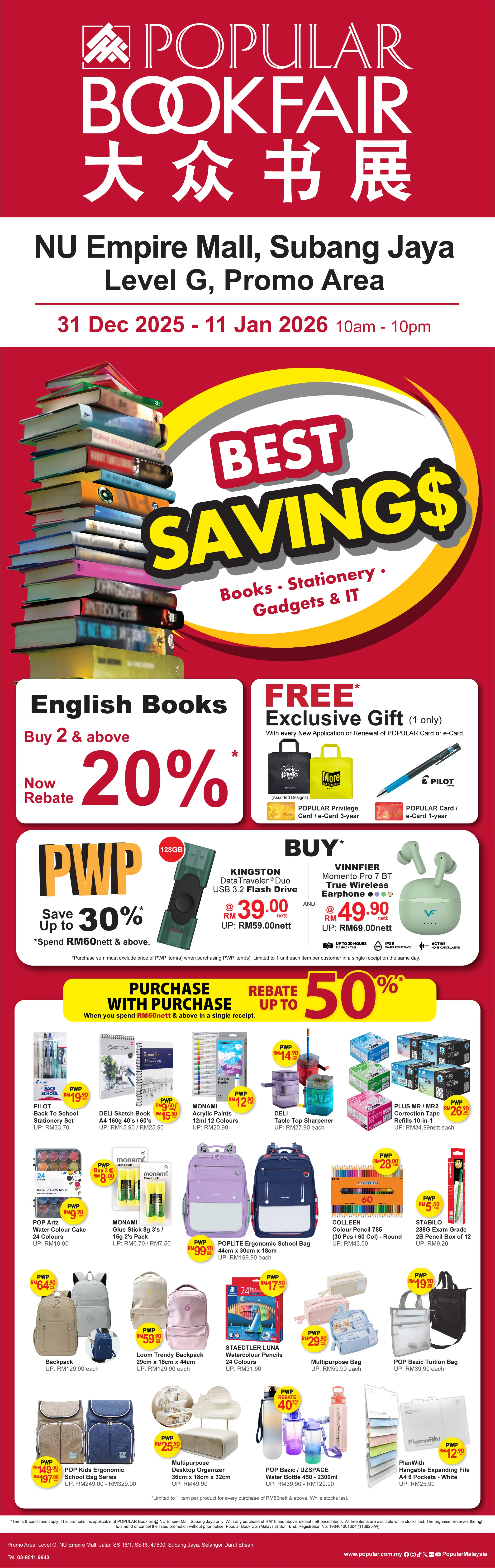 POPULAR Bookfair @ NU Empire Mall, Subang Jaya