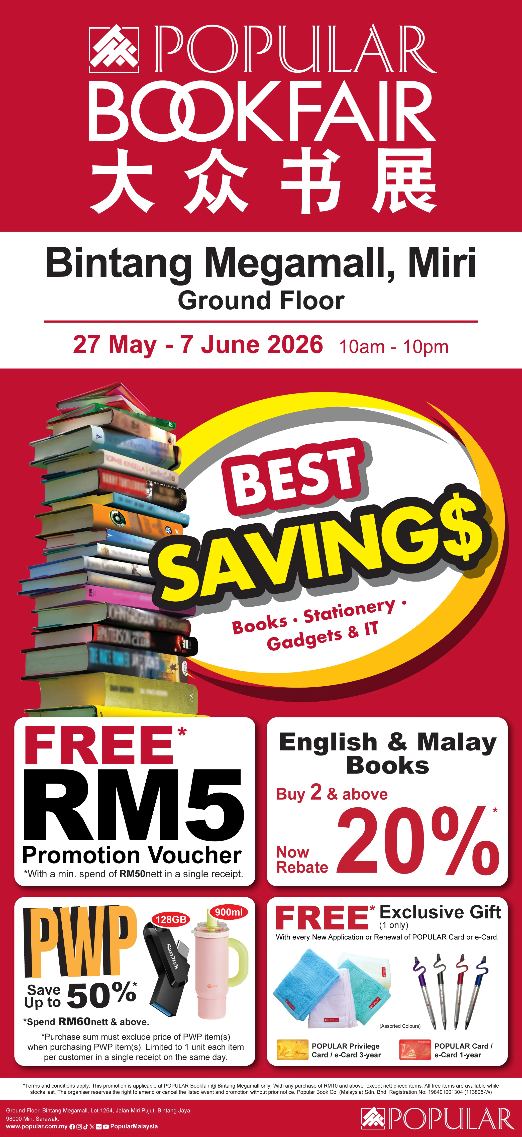 POPULAR Bookfair @ Bintang Megamall, Miri