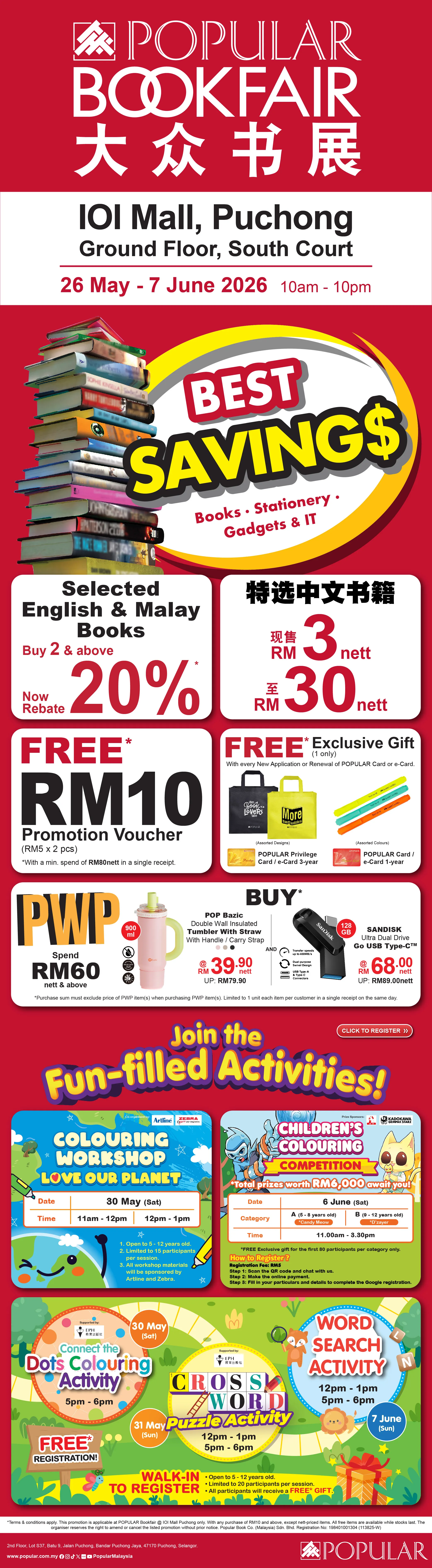 POPULAR Bookfair @ IOI Mall, Puchong