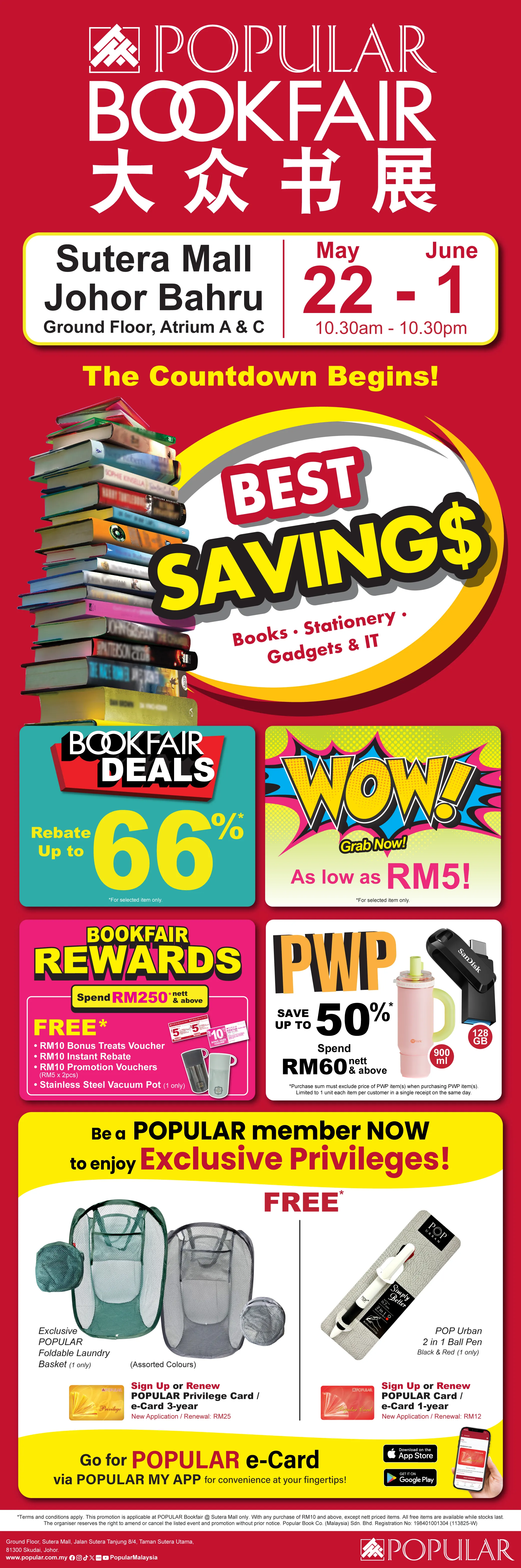 POPULAR Bookfair @ Sutera Mall, Johor Bahru